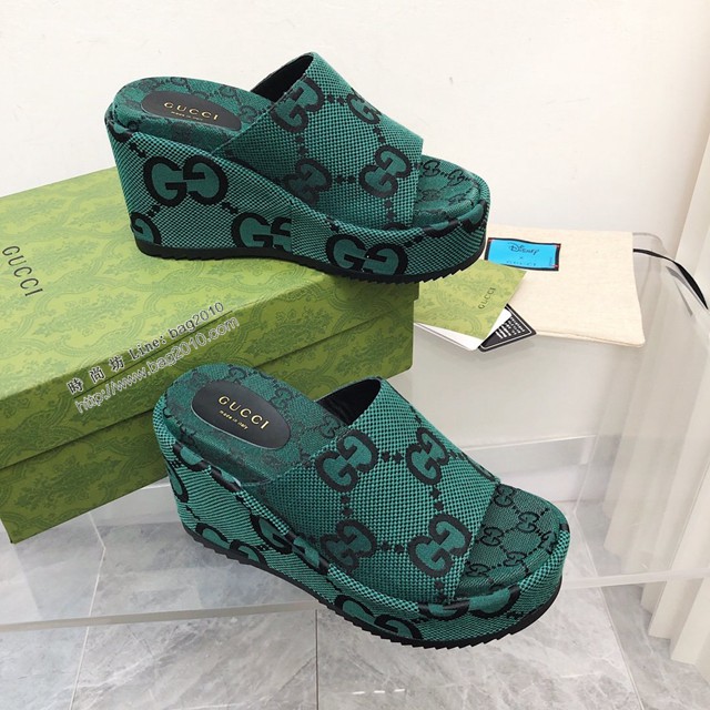 Gucci/Summer最新限量厚底拖鞋 gucci古馳新顏色拖鞋 dx3533